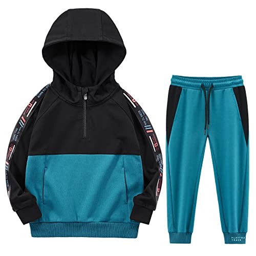 Boys' Tracksuits Sweat Suit Track Suits Sweatsuit Activewear Toddler Clothes Jogging Jogger Kids Clothing Set 2 Piece Outfits Childrens Sport Athletic Size 2 3 4 5 6 7 8 Year Blue Bas-013-3-4T #TOP13