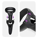 YTHYTHYTH Protection VR Accessories with Controller Case Silicone Virtual Reality Soft Eye Cover Kit Wear Resistant for Oculus Quest