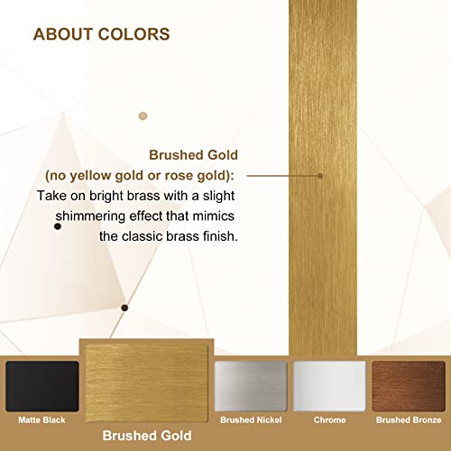 Image of ANDY STAR Gold Bathroom Mirror, 20 inchx30 inch Scalloped Wall Mirror in Stainless Steel Metal Frame, Unique Vanity Mirror with Modern Curved Edge Design, Ideal for Bathroom, Bedroom, Entryway