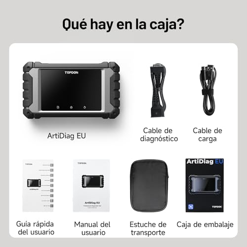 TOPDON ArtiDiag EU-E Diagnosis Coche para Mercedes-Benz, BMW, V.A.G., Obd2 Diagnosis Codificación de ECU, Control Bidireccional, Todas Las Funciones de Servicio