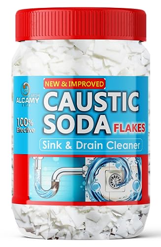 Image of AAAL Caustic Soda Flakes 420 GM | For Soap Making, Drain Cleaning, Chimney Cleaner & Drain Cleaner | Soap Making Flakes | 420 GM