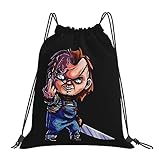 [COOLEAD] チャッキー チャイルドプレイ ホラー映画 ジムサック ナップサック プールバッグ バッグ 大容量 収納便利 軽量 おしゃれ 水泳 部活 運動 遠足 旅行 人気 アニメ グッズ キャラクター H186