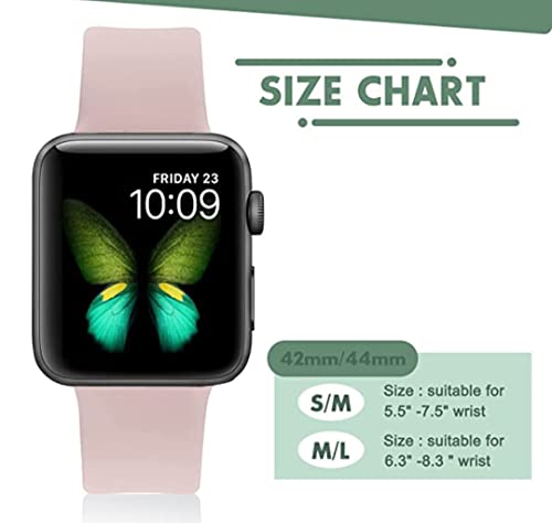 Image of TechMount Compatible with Apple Watch Straps 42mm 44mm 45mm 49mm Soft Silicone Luxury Sport Band Strap Compatible With Apple Watch Ultra Series 8 7 6 5 4 3 2 1 SE (NOT FIT WITH 38MM, 40MM,41MM)