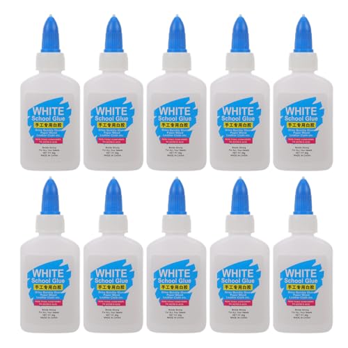 minkissy DIY用ホワイトクラフトグルー 20個 - 細字ボトル 液体接着剤 40ml 学校美術模型作り 手作りペーパークラフト クラス&フェスティバル お祝い用