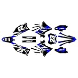 Kalair GFX Graphics Kit for Suzuki RM125 RM250 2001-2008 Polisport Restyle Plastics FH Series Blue 9 Mil - Easy Go - Dirt Pit Bike Motorcycle Sticker, Dirtbike Racing Decal no-Plastics