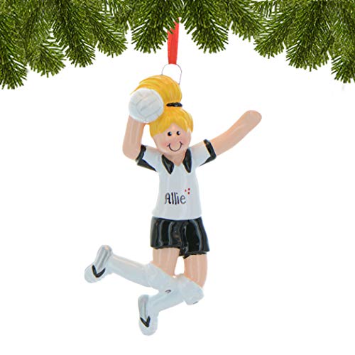 Personalized Volleyball Ornaments For Christmas Tree - Volleyball Gifts, Volleyball Coach Gift, Volleyball Decorations, Gifts For Volleyball Players - Blonde Girl Spike - Free Customization #TOP1