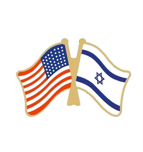 US Israel flag pin,USA Israeli Lapel pin,American Isreal Friendship pin,Support Coat of arms pin,Isreali Butterfly Clutch Button pin