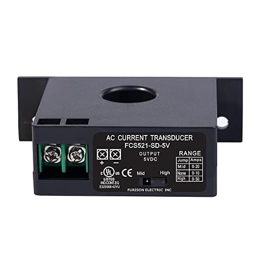 Current Transmitter, FCS521-SD-5V Current Transducer Transmitter Transformer Sensor AC Current Converter 0-50A