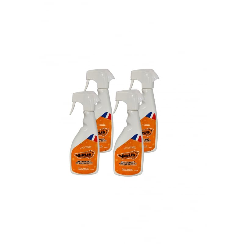 Nettoyant bactéricide toutes surfaces - Venteo - Orange - Adulte - Nettoyant à traitement virucide et fongicide - Lot 4-750ml