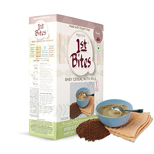 Image of Pristine 1st BITES Baby Cereal 300g | Baby Food (6-24 Months) Stage-1, 100% Organic Ragi | Infant Food