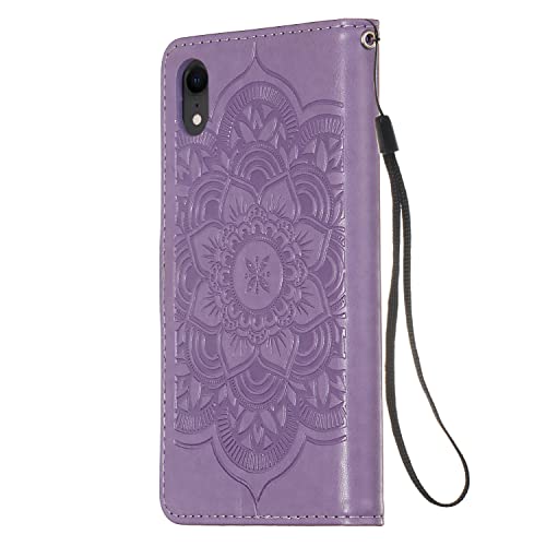 Coque iPhone XR portefeuille protégeant l'écran avec support vidéo