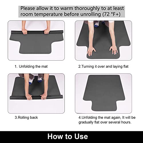 Aibob Office Chair Mat For Hardwood Floors, 36 X 48 In, Heavy Duty Floor Mats For Computer Desk, Easy Glide For Chairs, Flat Without Curling #TOP5
