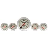 EQUUS 5-Piece Gauge Set White Face/Silver Bezel