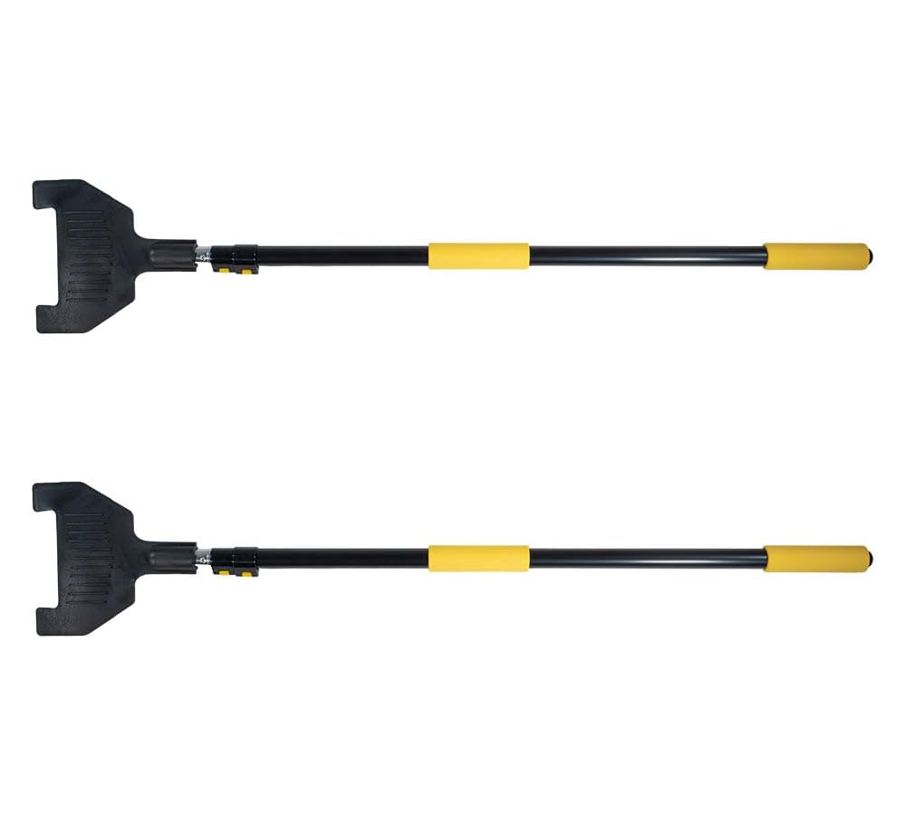 Mytee Products 2 Pack 8ft V Shaped Board Corner Protector Extension Handle - Edge Protector Pole for Flatbed, Adjustable Locking Clamps V Edge Sponge Hand Held Guards Handle