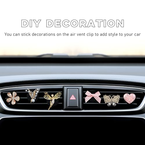 Image of Ohleats 30 PCS Car Metal Air Vent Clips, Auto Perfume Air Outlet Clips Replacement, Air Freshener Clips with Plastic Slot Suitable for Most Vehicle, Universal Car Accessories