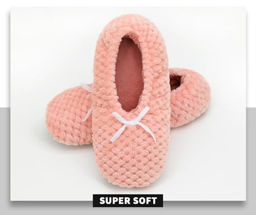Image of Panda Bros Women's Ballerina Slipper Socks - One Pair Anti-Skid Comfy Warm Ballet Style House Slippers for Indoor Home, Winter, Wedding, and Birthday Gifts for Women