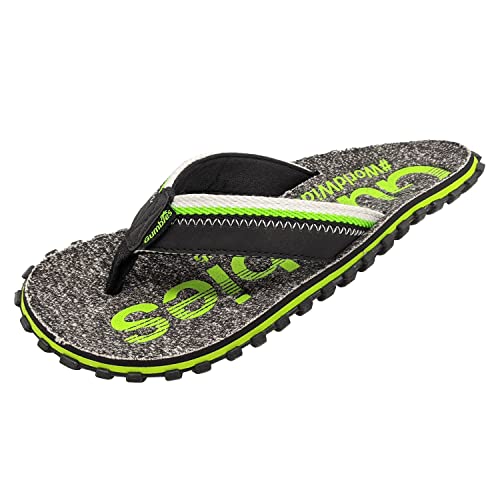 Gumbies Cairns Unisex Flip Flops with Supersoft Cotton Toe Post, Fabric Footbed & Recycled Rubber Sole - Comfort Guaranteed