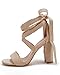 Huiyuzhi Womens Strappy Heels Lace up High Heeled Sandals Chunky Block Ankle Tie Pumps Dress Party Shoes