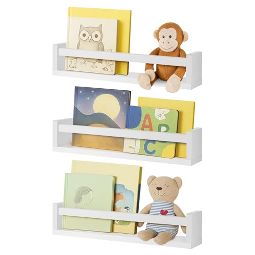 Trintion Bücherregal Kinder Wand, 3er-Set Massivholz...