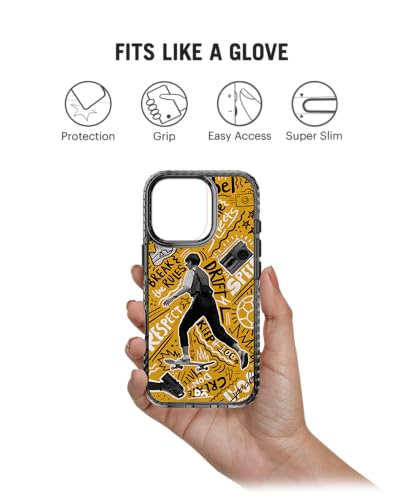 Image of DailyObjects Rule The Streets Stride 2.0 Magnetic Case Cover Compatible with iPhone 16 Pro | Wireless Charging Slim Back Cover | 2 Layer Edge Protection & Shockproof