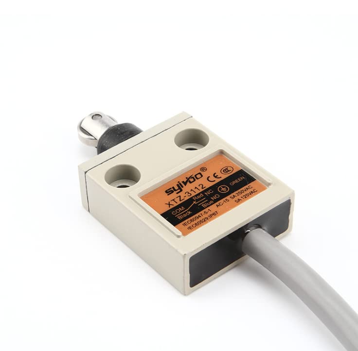 TZ-3112 XTZ-3112 IP67 4Wire Roller Lever Plunger Limit Switch SPDT NO+NC Copper Wire 3 Meter