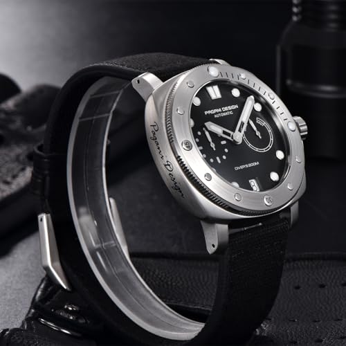 Image of Pagani Design Luxury Automatic Mechanical Watch for Man 41mm Diver's Sport Watch with Sapphire Glass, 200m Waterproof, Nylon Strap & Power Reserve
