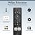 RF439A Replacement Remote Control for Philips TVs, Easy Setup, Streaming Shortcuts, Compatible with Android and Google Smart TVs, Works with PFL5766 and PUL7672 Series, No Voice Function