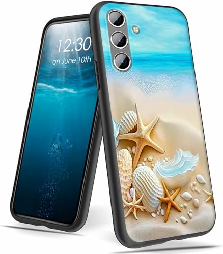BPQOJB for Samsung Galaxy A15 5G Case with Seashell On Beach Pattern Design Ultra-Thin Slim Lightweight Soft TPU Shock Proof Protective Phone Case for Samsung Galaxy A15 5G 6.5 inch 2023
