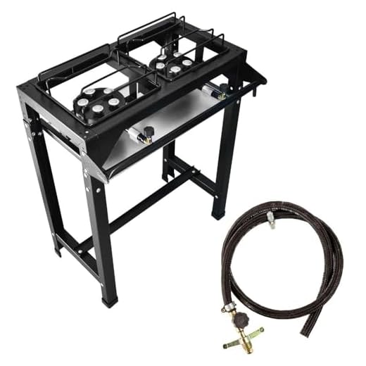 Fogão Industrial 2 Bocas Jr Alta Pressão Preto C/Mangueira