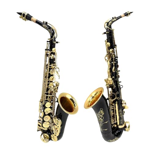 Image of Alto saxophone for beginners adult E Flat Saxophone Beginner Kit with Mouthpiece, Carrying Case, Straps, 10Reeds