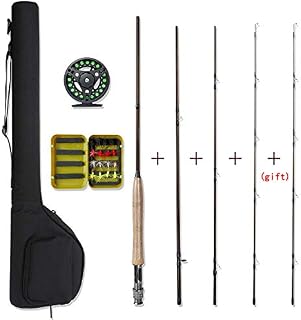 NetAngler Fly Fishing Rod and Reel Combo Lightweight Portable Fly Rod Aluminum Alloy