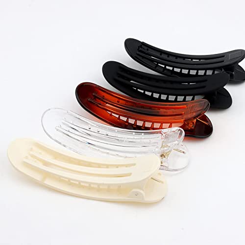 Aco-Uint 8 Pack Hair Clips, Alligator Hair Clips For Styling Sectioning Flat Claw Clips Non-Slip Large Hair Claw Clips, French Clips Large Hair Barrettes Duckbilled Hair Clips Hair Styling Accessories For Women #TOP2