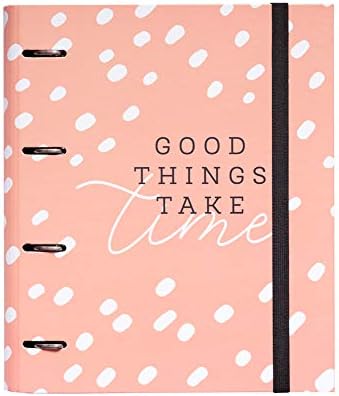 Official Glitter Gold Dreams Pink 2 Ring Binder - A4 Folders Ring Binder - 10.6 x 12.6 inches / 27 x 32 cm - Ring Binder A4 - A4 Ringbinder - A4 Files 2 Ring Binder