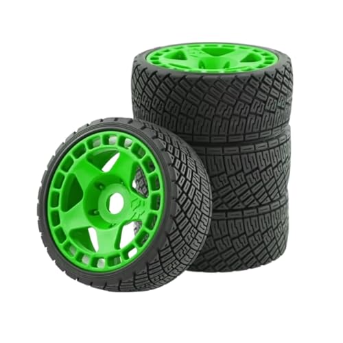 RCJ[pzC[ For Losi For Kyosho For HPI WR8 For HSP 4pcs 100mm 1/7 1/8 C`^CAzC[17mmZpARCJ[A[AIt[hAoM[pANZT[p(Green)