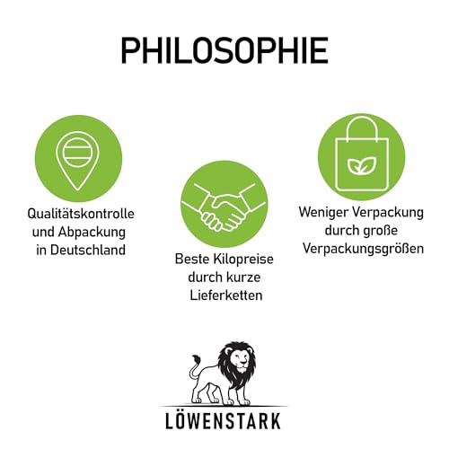 Löwenstark I BIO-Pinienkerne 1 kg I Pinien-Kerne roh I ideal als Snack, für die Herstellung von Pesto, zum Backen & Verfeinern von Salaten I Pine Nuts, vegan aus kontrolliert biologischem Anbau