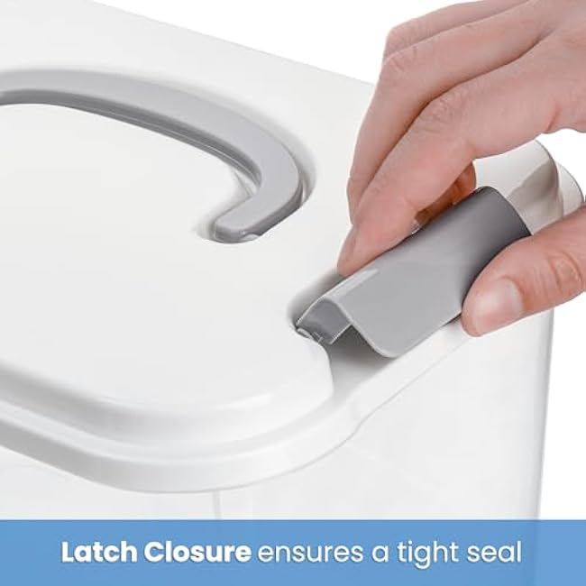 Elsjoy 8 Pack 5.5 Quart Plastic Storage Bins with Lid and Handle, Clear Latch Storage Box Stackable Organizing Bins, Lidded Storage Container for Home, Office