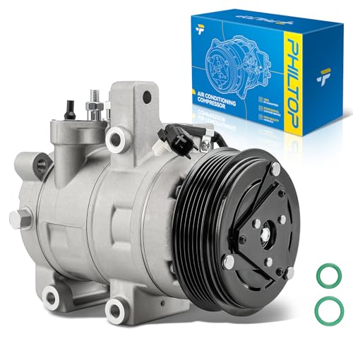 Image of PHILTOP FR3Z19703E Air Conditioner AC Compressor with Clutch for Ford Mustang 2016-2022 5.2L, 2011-2017 5.0L