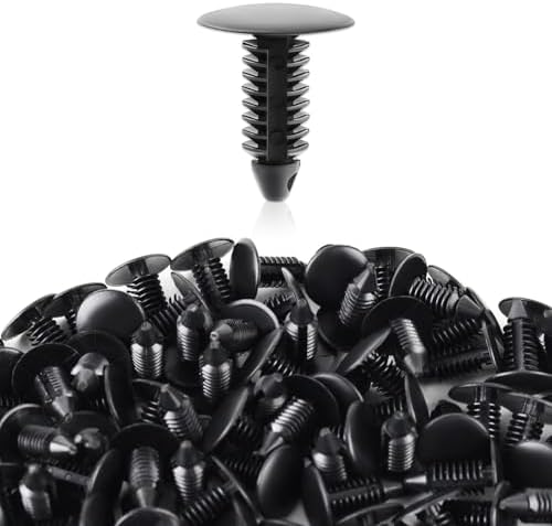 AUTOKAY 100Pcs 8mm Bumper Clips Auto Car Hole Plastic Rivets Fastener