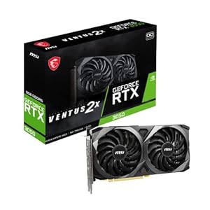 MSI Gaming GeForce RTX 3050 8GB GDRR6 128-Bit HDMI/DP PCIe 4 Torx Twin Fans Ampere OC Graphics Card (RTX 3050 Ventus 2X 8G OC)