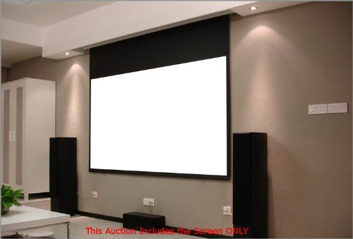 Antra Electric Motorized 180" 16:9 Projector Projection Screen Low Noise Tubular Motor (180" 16:9, Matt White)