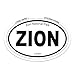 Zion National Park Oval car bumper sticker 5" x 3"