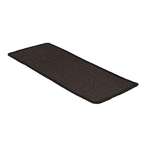 Floordirekt Sisal Stufenmatten innen 1 Stück schwarz eckig, Treppenstufen Matten für Holztreppen, antirutsch Treppenteppich Selbsklebennd und Allergikerfreundlich (ohne Lippe 65 x 23,5 cm)