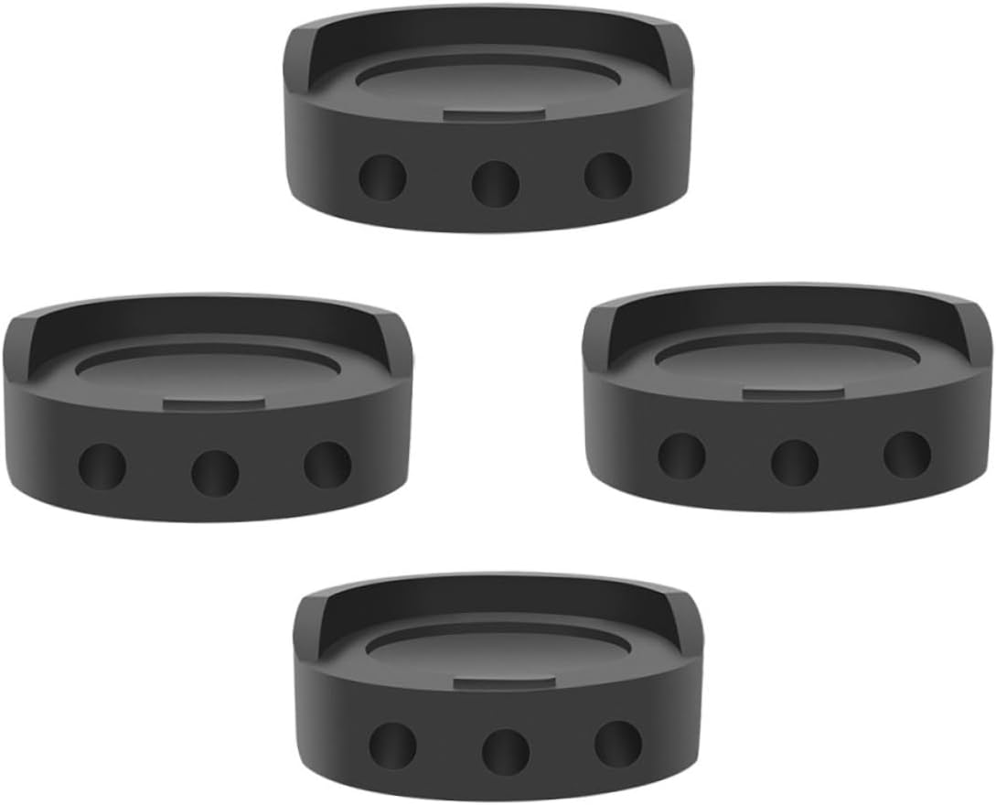 Lurrose 4Pcs Furniture Heightening Pads Wear Resistant Slip Base for Fridge Washing Machine Cabinet Practical Protective Mat for Home Store Black