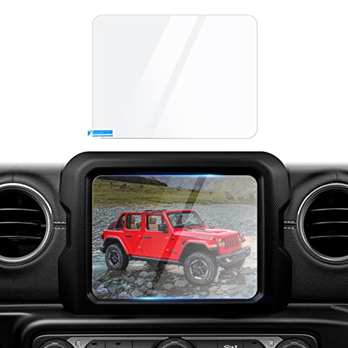 Autorder Custom Fit for Screen Protector Jeep Wrangler JL 2018-2021 2022 2023/Gladiator JT 2020-2022 Tempered Glass 9H Navigation Touchscreen Protective Film(8.4-Inch)