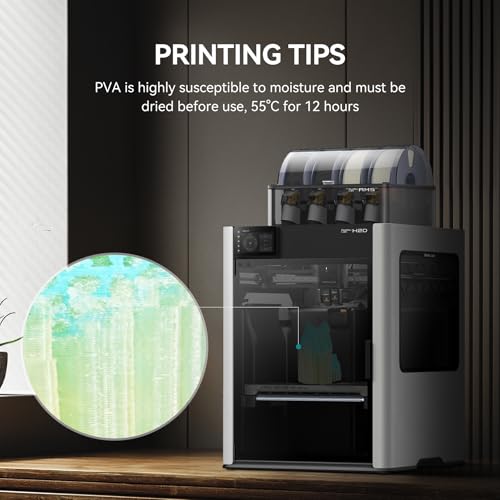 Image of SUNLU PVA Filament 1KG, 1.75mm Water Soluble Support 3D Printer Filament+ /-0.03mm, Compatible with PLA, PETG, ABS,ASA, Transparent Yellow