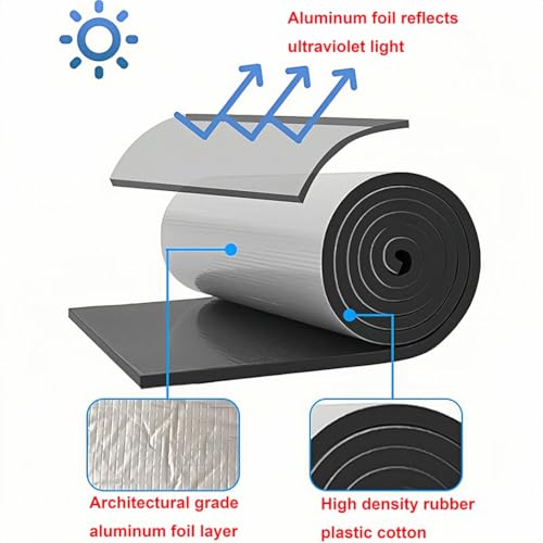 Espuma aislante resistente a altas temperaturas con capa autoadhesiva de gran grosor para obras 2