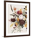 ART.COM Wall Art Print Equinox Bouquet I on Brown Frame by Grace Popp, 32' x 40'