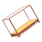 Vitrine de bureau : conception transparente, permet de clairement le contenu de la boîte, convient à la maison, à l'affichage en magasin, support de figurine en verre