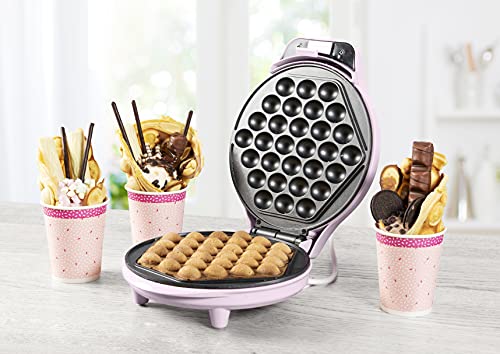 Bestron Bubble-Waffeleisen, Waffelmaker für Bubble Waffeln zum Befüllen mit Eis, Schokolade oder Obst, mit Backampel… – Bild 6