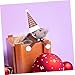 GANAZONO 2sets Cute Pet Scarves and Hats for Small Animals Festive Red-White and Red-Green Christmas Costume Accessories for Guinea Pigs and Hedgehogs Soft and Easy to Clean